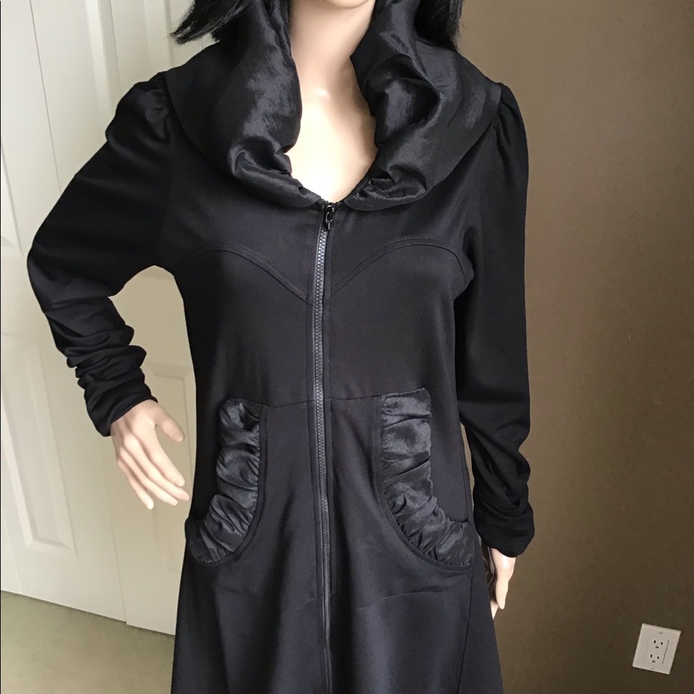 Joseph Ribkoff Black Jacket with Ruffled Pockets - Picture 2 of 7